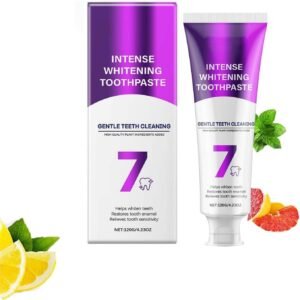7-Pro Intensive Whitening Toothpaste,Upgraded Purple Formula with 7 Probiotics,Enamel Repair & Fresh Breath,for Deep Stain Remover Toothpaste